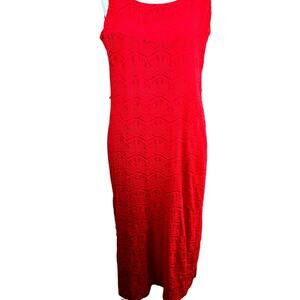 Womens misses dress size XL extra large red long misses 16